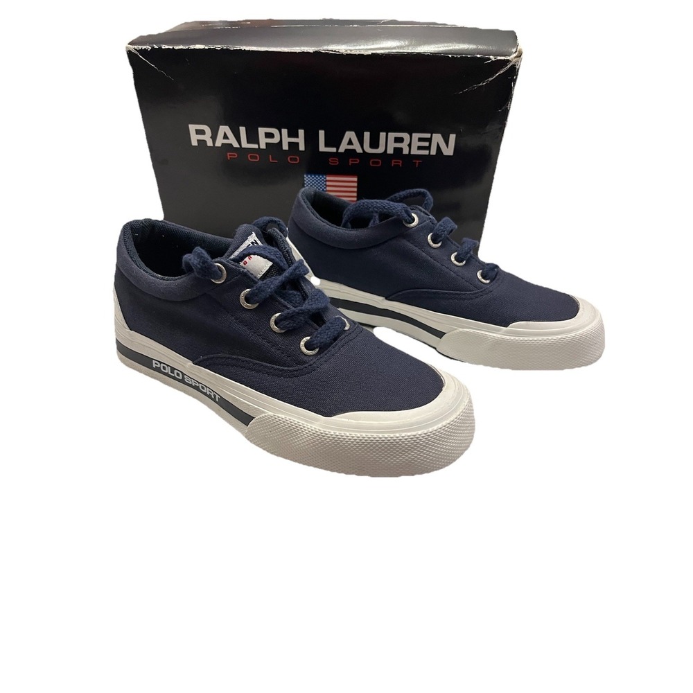 Polo Sport Ralph Lauren Blue Lace Up Sneakers Women's (size 6) Shoes C1-10